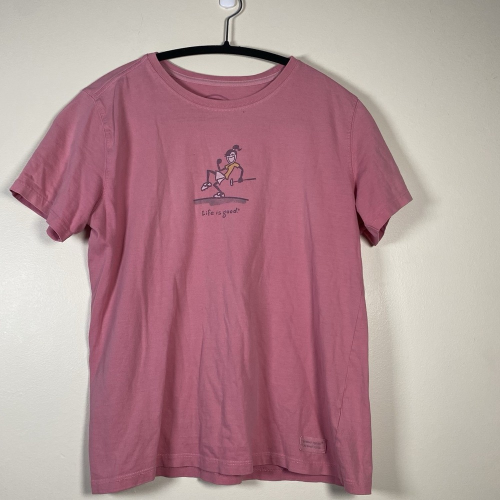 Women's Life‎ Is Good Tennis Player Pink Sz S